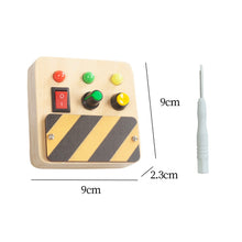 Load image into Gallery viewer, LED Light Switch wooden Busy Board - Pick your Style - BEBIMINE LLC