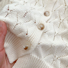 Load image into Gallery viewer, Knitted 2 pcs Clothes Set Hollow Out Long Sleeve Top and Shorts