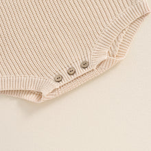 Load image into Gallery viewer, Girls Knited Romper with "One" Embroidery- Pick your Color - BEBIMINE LLC