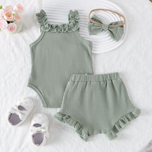 Load image into Gallery viewer, 3PCS  Flower Set with Romper, Pants and Headband