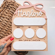 Load image into Gallery viewer, Custom Name Bow First Day of School Sign Personalized