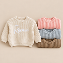 Load image into Gallery viewer, Personalised Cotton Knit Sweater for Babies & Children