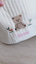 Load and play video in Gallery viewer, Teddy Embroidery Storage Basket - Personalised with Name
