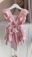 Load and play video in Gallery viewer, Layered Ruffle Dress, Criss Cross Back with Bow- Pick your color