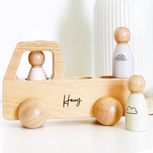 Load image into Gallery viewer, BUNDLE Wooden Truck + Peg Doll Set - BEBIMINE LLC