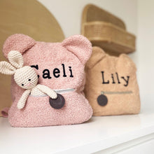 Load image into Gallery viewer, Teddy Kids BackPack With Name- Soft Pink - BEBIMINE LLC