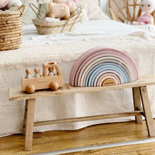 Load image into Gallery viewer, Wooden Rainbow Stacker -Customizable - BEBIMINE LLC