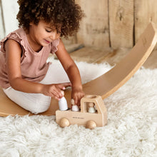 Load image into Gallery viewer, BUNDLE Wooden Truck + Peg Doll Set - BEBIMINE LLC