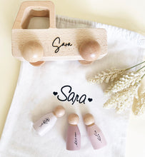 Load image into Gallery viewer, BUNDLE Wooden Truck + Peg Doll Set - BEBIMINE LLC