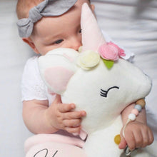 Load image into Gallery viewer, White Unicorn With Flower Wreath - Large 35cm - BEBIMINE LLC