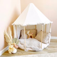 Load image into Gallery viewer, Kids indoor play tent octangular round - cream white - BEBIMINE LLC