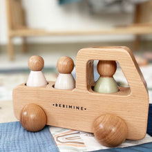 Load image into Gallery viewer, BUNDLE Wooden Truck + Peg Doll Set - BEBIMINE LLC
