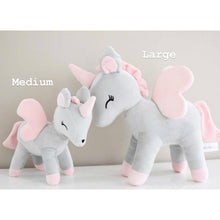 Load image into Gallery viewer, Medium Unicorn Blush/Grey - Customizable - BEBIMINE LLC