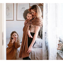 Load image into Gallery viewer, Baby Ring Sling Carrier - Cappuccino - BEBIMINE LLC