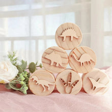 Load image into Gallery viewer, 6pcs/set Wooden Montessori Play Dough Stamps - different designs available - BEBIMINE LLC
