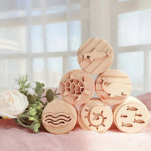 Load image into Gallery viewer, 6pcs/set Wooden Montessori Play Dough Stamps - different designs available - BEBIMINE LLC