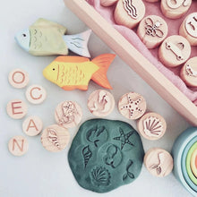 Load image into Gallery viewer, 6pcs/set Wooden Montessori Play Dough Stamps - different designs available - BEBIMINE LLC