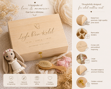 Load image into Gallery viewer, Personalized Wooden Keepsake Box – Heirloom Memory Box (BOX ONLY)
