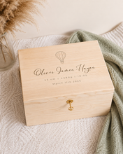 Load image into Gallery viewer, Personalized Wooden Keepsake Box – Heirloom Memory Box (BOX ONLY)
