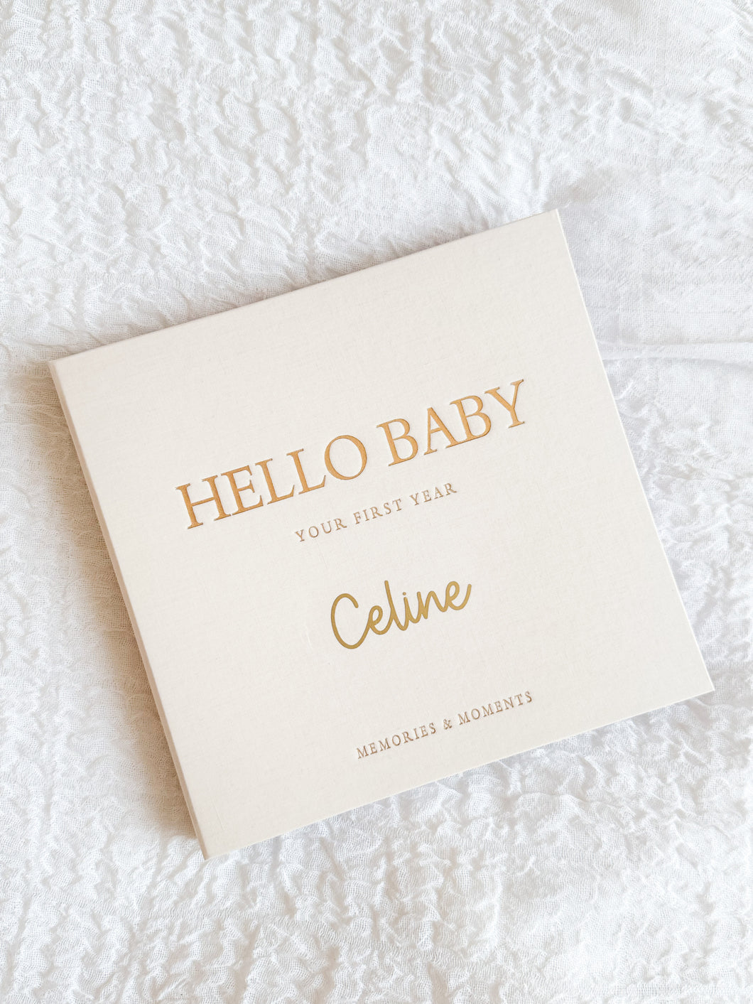 Hello Baby - Baby Memory Book personalised with Name