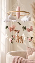 Load image into Gallery viewer, Handmade Woodland Deer Baby Crib Mobile - BEBIMINE LLC
