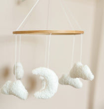 Load image into Gallery viewer, Baby hanging, dangling crib mobile , Bed Bell - Moon and Clouds - BEBIMINE LLC
