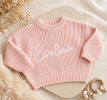 Load image into Gallery viewer, Brown Knitted Longlsleeved Sweater
