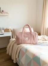 Load image into Gallery viewer, Personalized Teddy Bouclé Duffel Bag- choose your Color - BEBIMINE LLC
