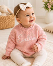 Load image into Gallery viewer, Brown Knitted Longlsleeved Sweater
