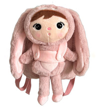 Load image into Gallery viewer, Soft backpack with removable Doll - Beige Bunny - BEBIMINE LLC
