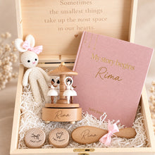 Load image into Gallery viewer, Her Story Begins | Personalised Musical Carousel Keepsake Giftbox
