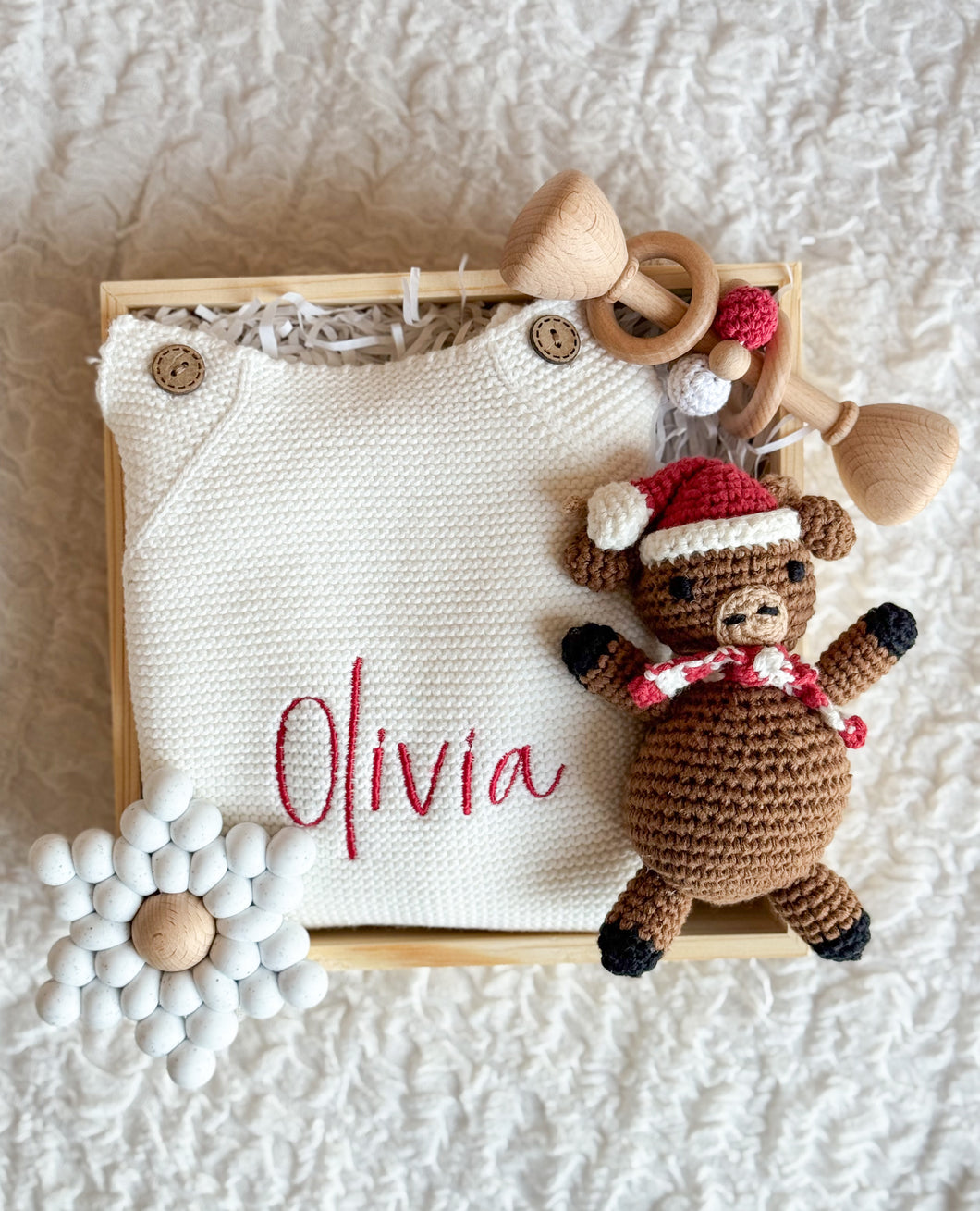 Personalised Christmas Gift Set 4 pcs in wooden box