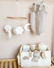 Load image into Gallery viewer, Baby hanging, dangling crib mobile , Bed Bell - Moon and Shells - BEBIMINE LLC
