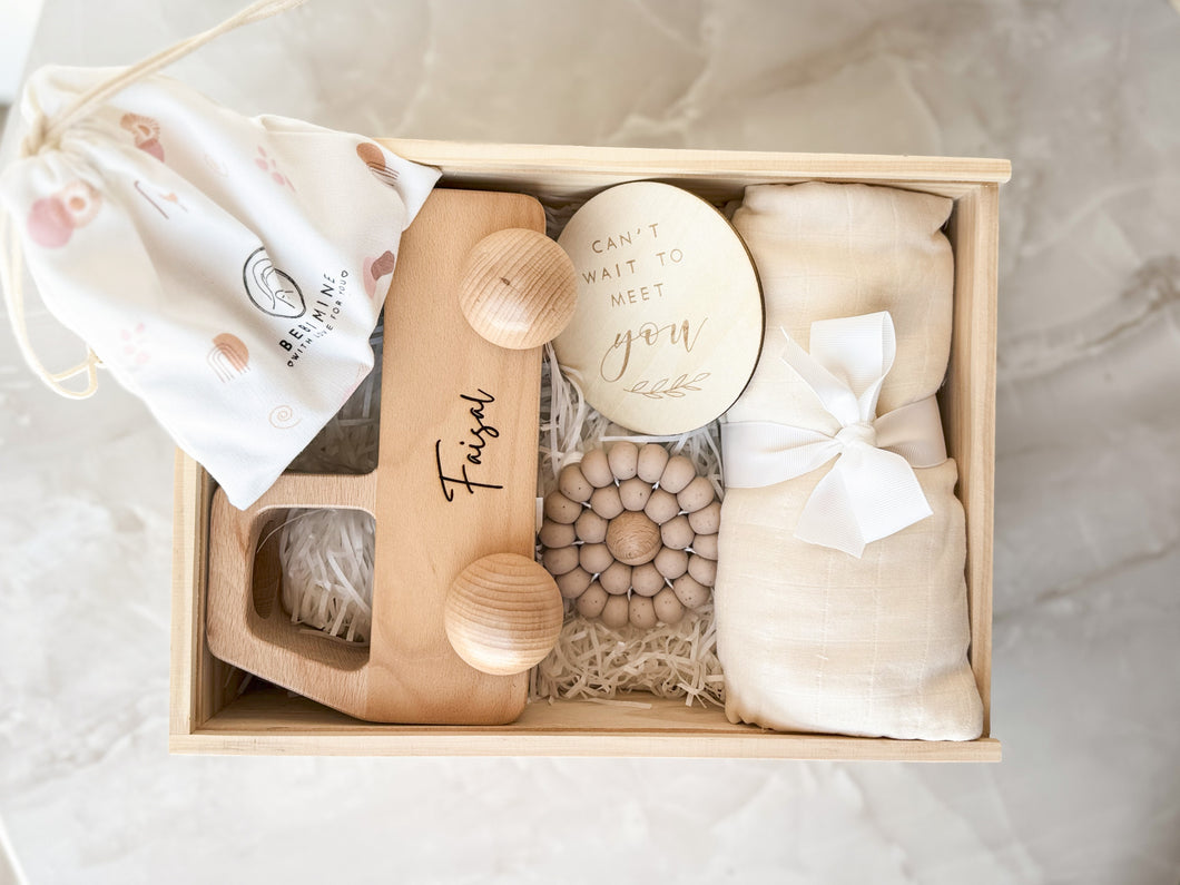 Premium Gift Box / Bundle, Filled engraved wooden Keepsake Box, Giftset - Option 4 - BEBIMINE LLC