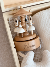 Load image into Gallery viewer, Heirloom Wooden Personalized Keepsake Box Filled - Musical Carousel
