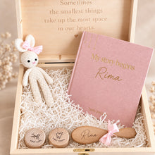 Load image into Gallery viewer, Her Story Begins | Personalised Baby Keepsake Gift Box
