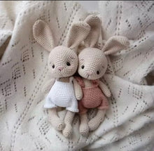 Load image into Gallery viewer, Personalised Handmade Crochet Bunny Soft Toy – 28 cm - BEBIMINE LLC
