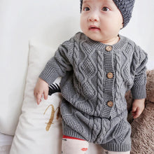 Load image into Gallery viewer, Toddler Girls Boys Suit Autumn Winter Children Clothing Boys Girls Baby Knit Sweater Cardigan + Shorts Suit Baby Clothes Suit
