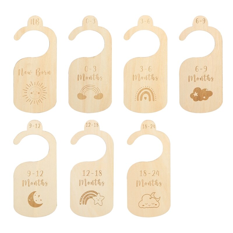 Baby Closet Dividers, Wooden Clothes Organizers - Pick your Style - BEBIMINE LLC