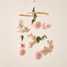 Load image into Gallery viewer, Handmade Blush Bunny Baby Crib Mobile - BEBIMINE LLC
