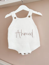 Load image into Gallery viewer, Classic Knit Baby Romper with Embroidery - BEBIMINE LLC
