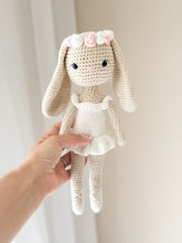 Load image into Gallery viewer, Handmade Crochet Bunny Girl with floppy ears - BEBIMINE LLC
