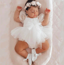 Load image into Gallery viewer, Baby Girl Princess Romper Tulle Dress +Headband - Pick your color
