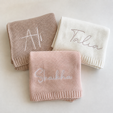 Load image into Gallery viewer, Classic Cotton Knit Baby Blanket - BEBIMINE LLC
