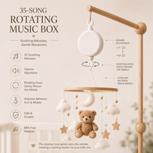 Load image into Gallery viewer, 35-Melody Baby Mobile Music Box – Volume Adjustable - BEBIMINE LLC
