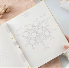 Load image into Gallery viewer, Personalised Baby Memory Book &amp; Journal with Name – Linen Keepsake
