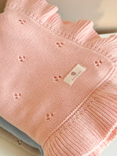 Load image into Gallery viewer, Personalized Pointelle Ruffle Baby Blanket
