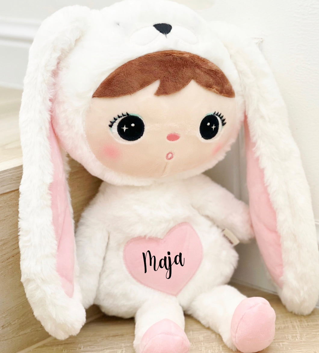 Bunny Girl personalised with Name 50 CM -Choose your Color - BEBIMINE LLC