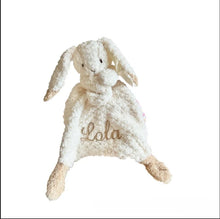 Load image into Gallery viewer, Personalized Bunny Lovey , cuddle cloth with Embroidery Name
