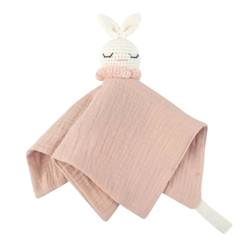 Crochet Bunny Baby Nursing Bib, Security Blanket/ Soother Towel-pick your Color